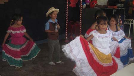 Local children showing their cultural heritage