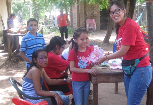 Bringing joy to local children with face paints